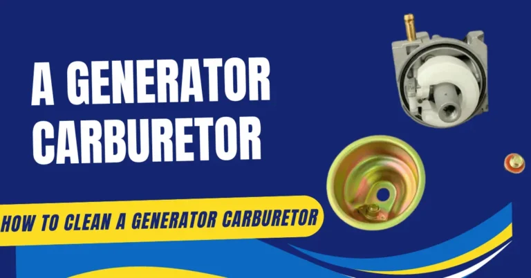 How To Clean A Generator Carburetor